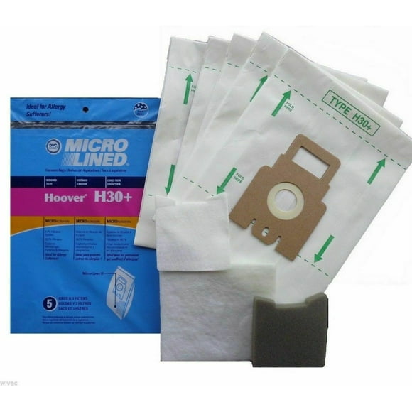 5 Hoover Telios Arianne H30 Allergy VACUUM BAG 3 filt